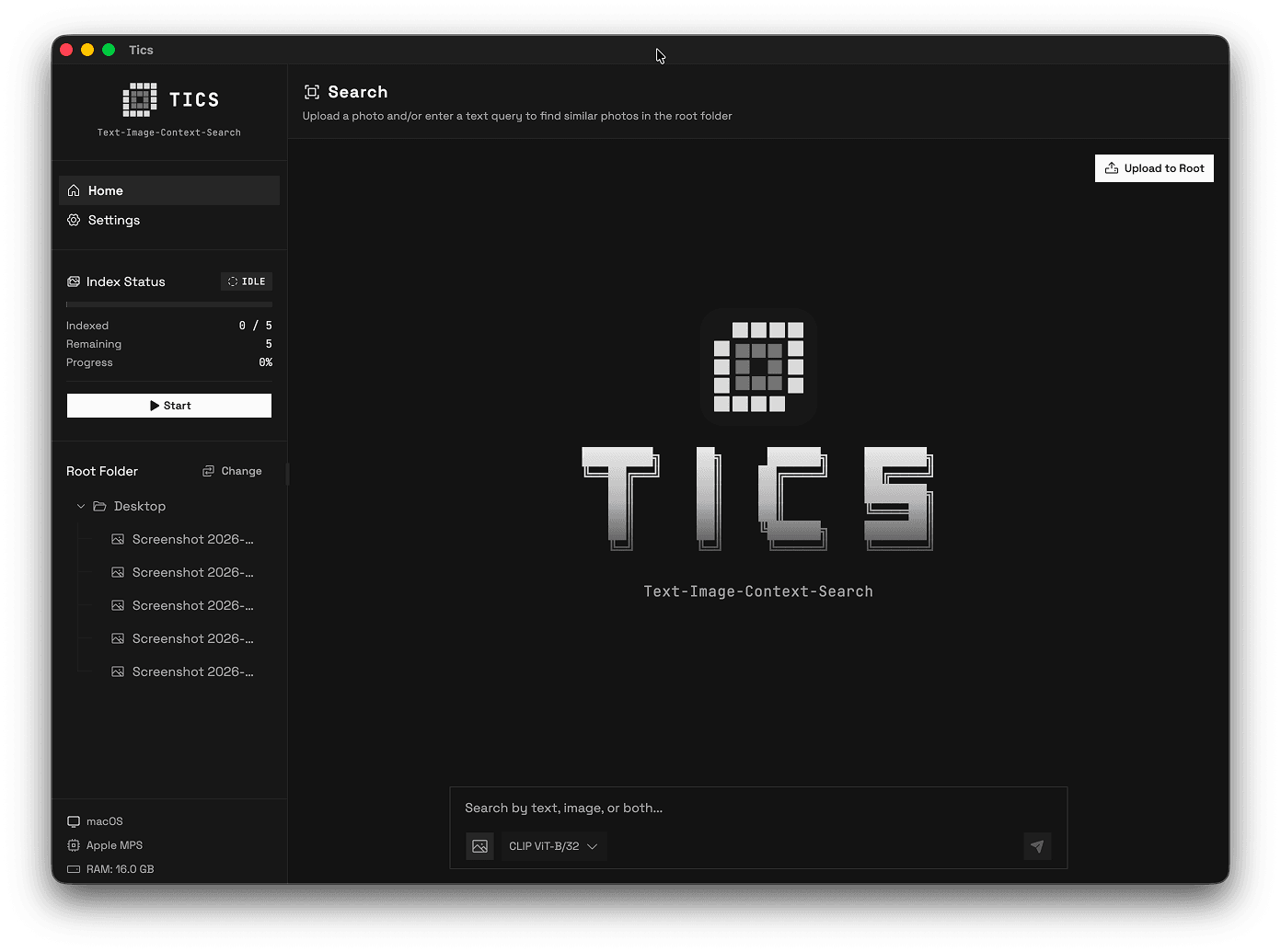Tics — Text · Image · Context · Search thumbnail